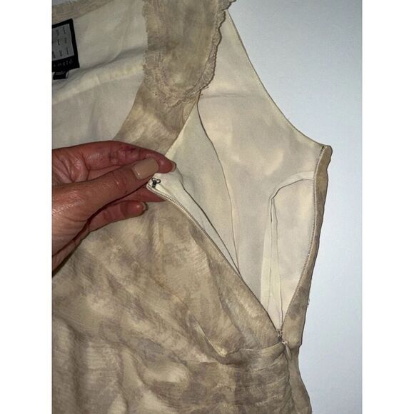 Due Per Due Silk Dress Babydoll Ruffle Ombré Pink Cream Feminine Dainty Flowy 4 - Picture 14 of 16